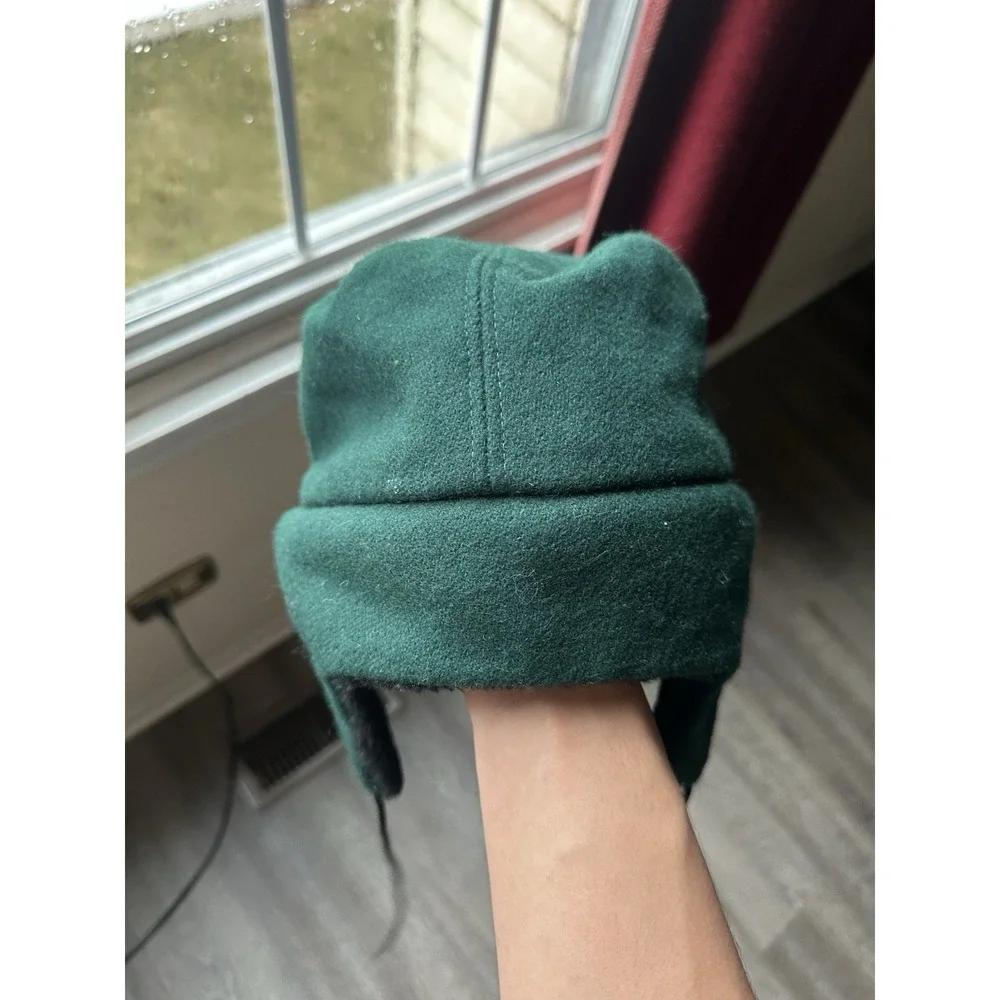 Vintage LL Bean Gore-Tex Adult Size XL Double Ear Flaps Hat Cap USA Green - Picture 6 of 10